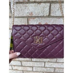 Badgley Mishka Diamond Quilt Convertible Crossbody Bag - Purple - New